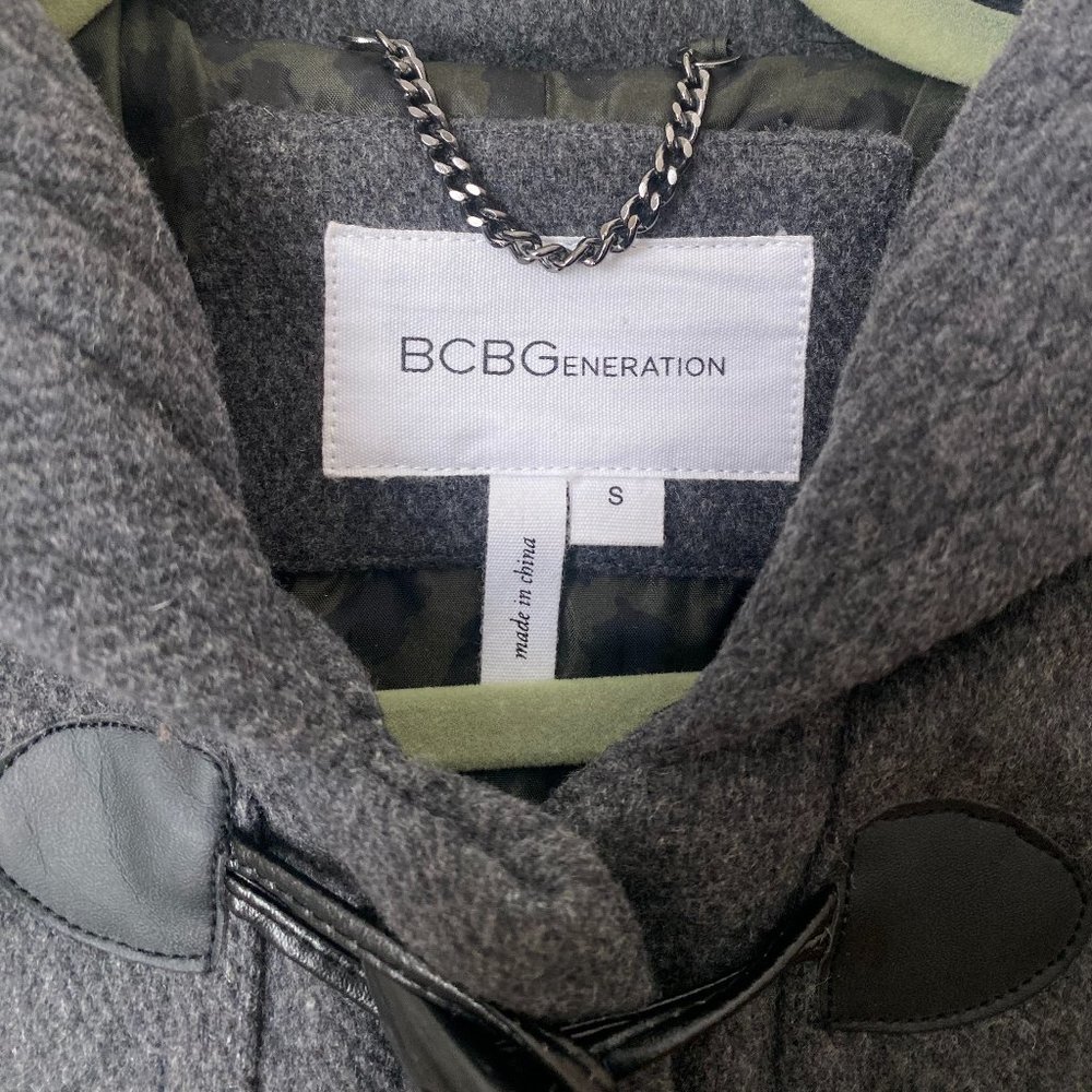 Bcbgeneration Women's Charcoal Toggle Button Hood… - image 4